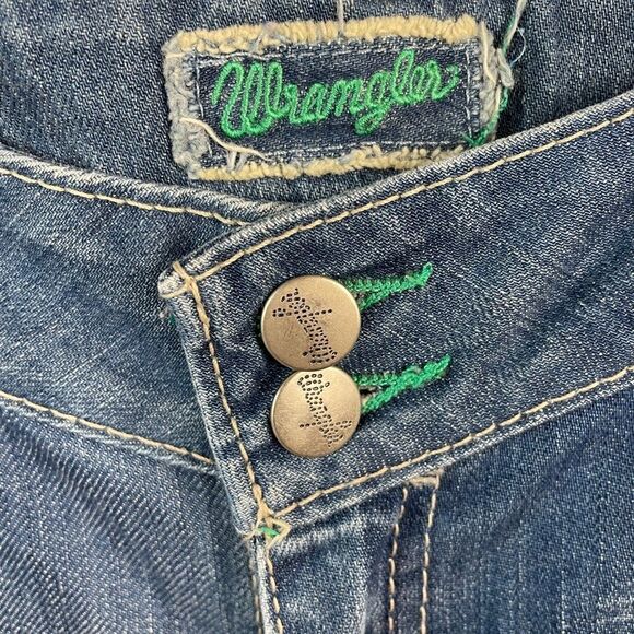 Wrangler Premium Patch Boot Cut Jeans Size 9/10X32 - Picture 3 of 8